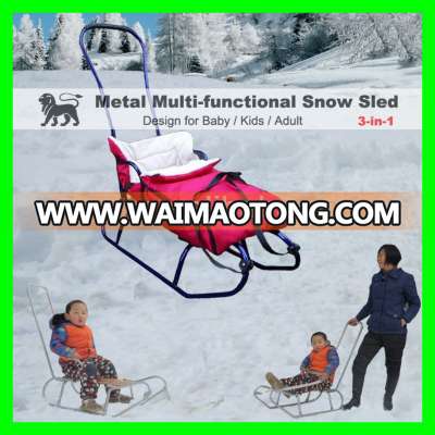 2015 Metal Snow Sledge Baby Snow Stroller Sled