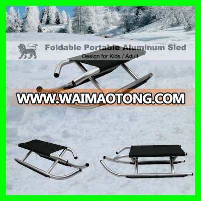 Folding metal sled aluminum snow sledge